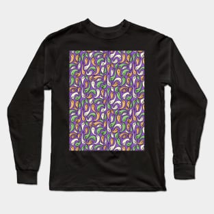 Colorful Floating Ghosts - Halloween Pattern - Bright Colors Long Sleeve T-Shirt